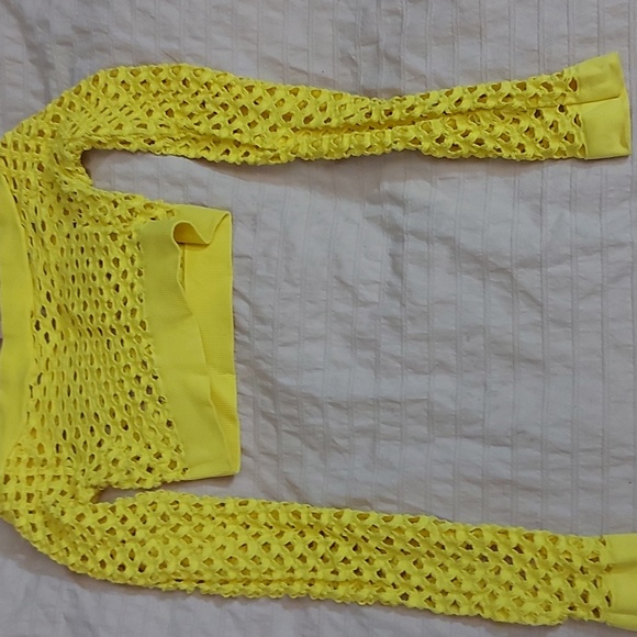 IDEA USA Neon Yellow Sexy Hole Top - Picture 5 of 5